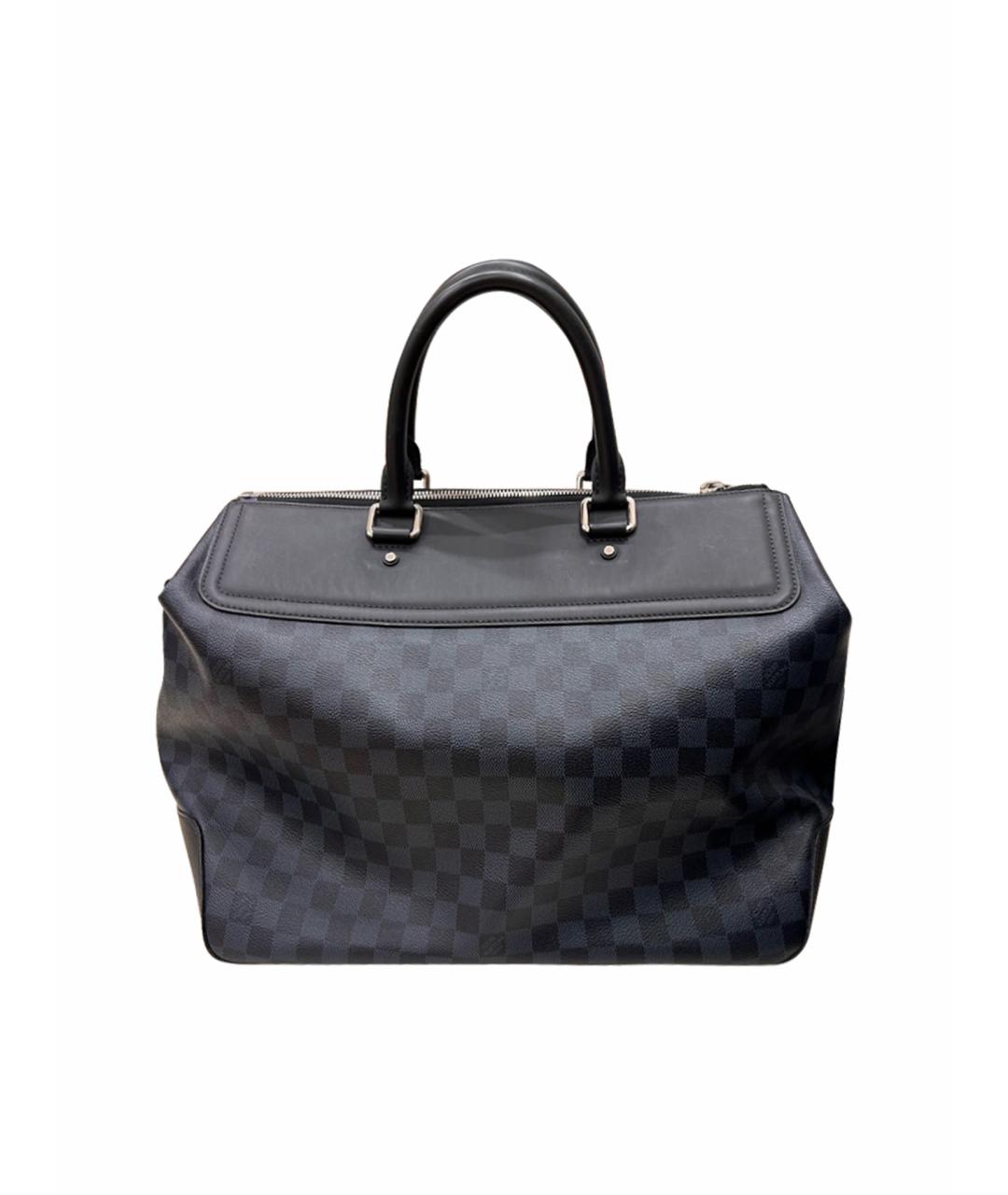 LOUIS VUITTON PRE-OWNED Темно-синяя кожаная дорожная/спортивная сумка, фото 1