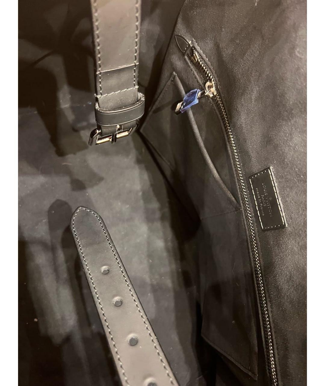 LOUIS VUITTON PRE-OWNED Темно-синяя кожаная дорожная/спортивная сумка, фото 6