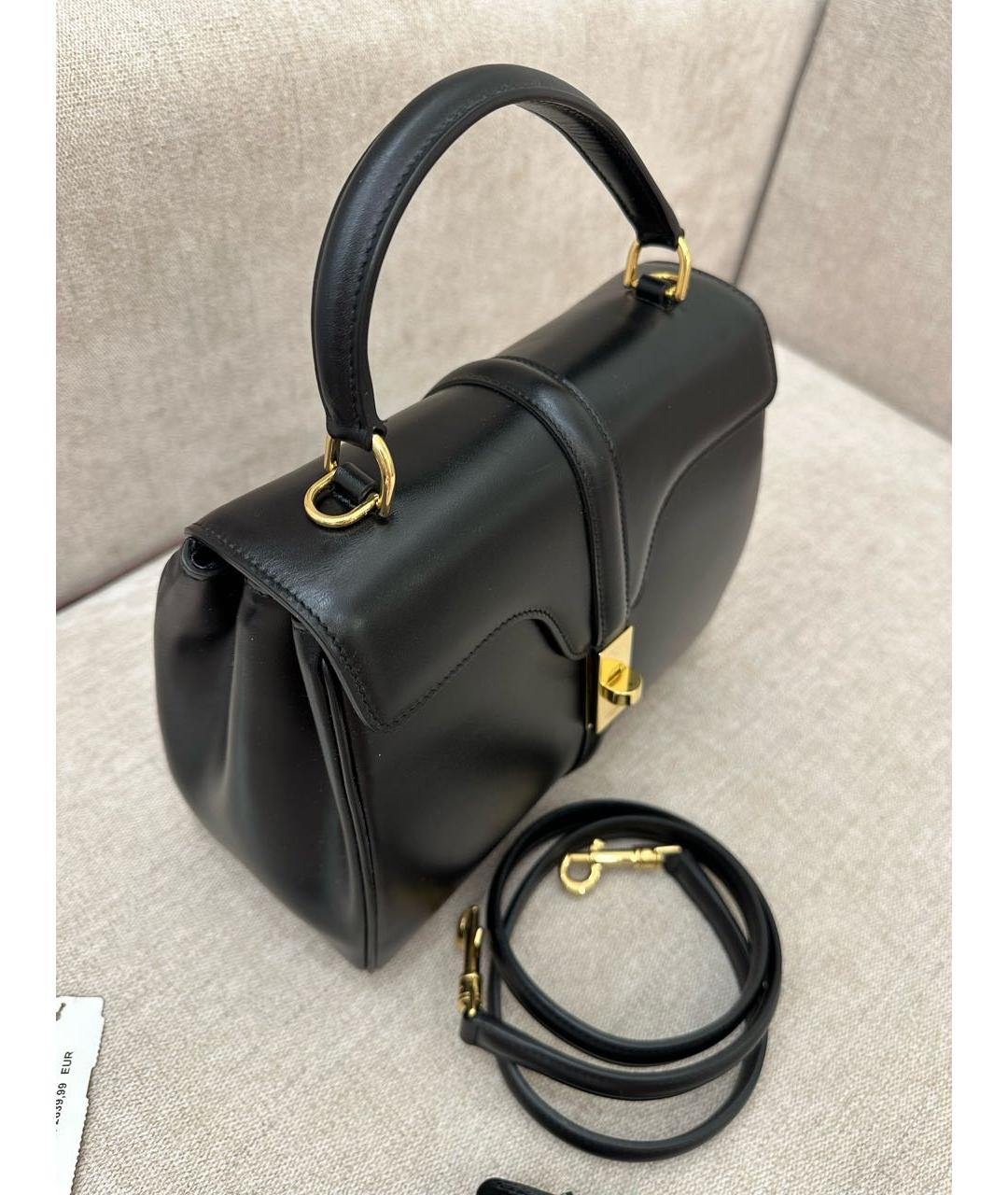 CELINE Черная кожаная сумка через плечо, фото 3