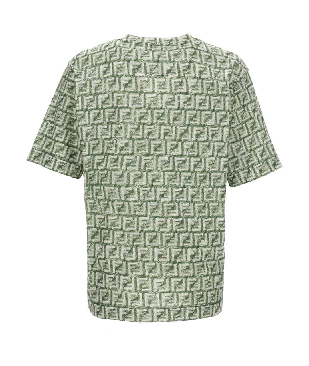 FENDI Зеленая хлопковая футболка, фото 2