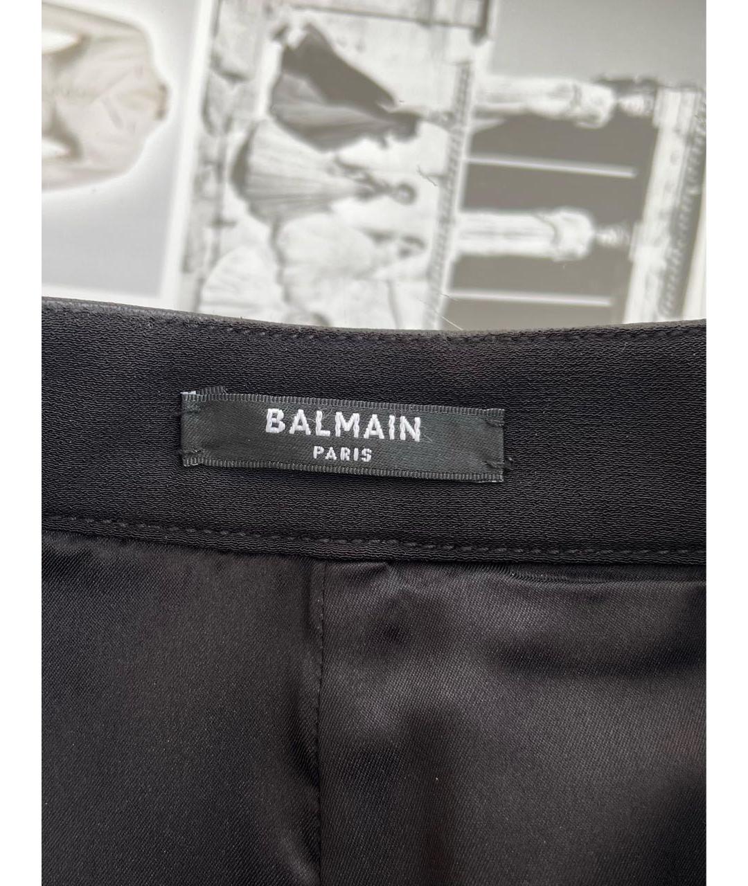 BALMAIN Черные кожаные шорты, фото 5