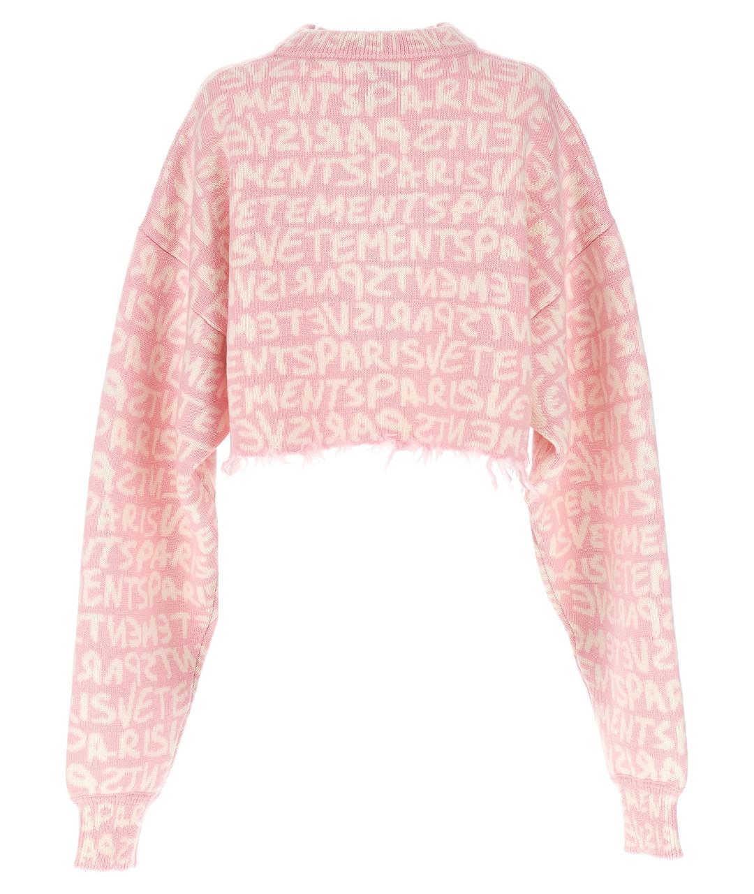 VETEMENTS Розовый шерстяной джемпер / свитер, фото 2