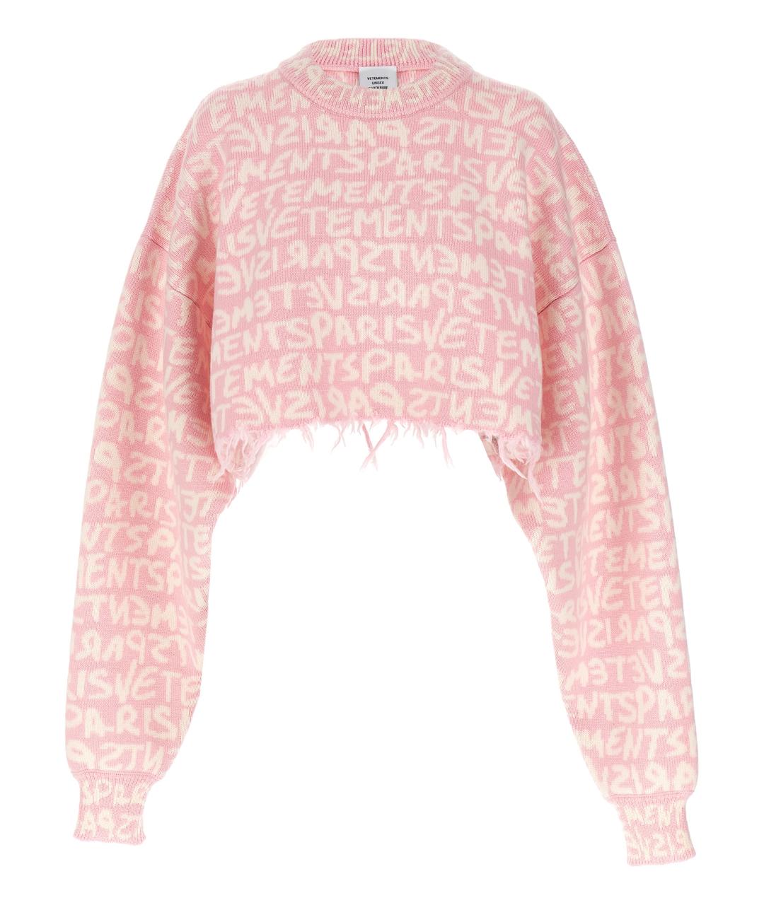 VETEMENTS Розовый шерстяной джемпер / свитер, фото 1