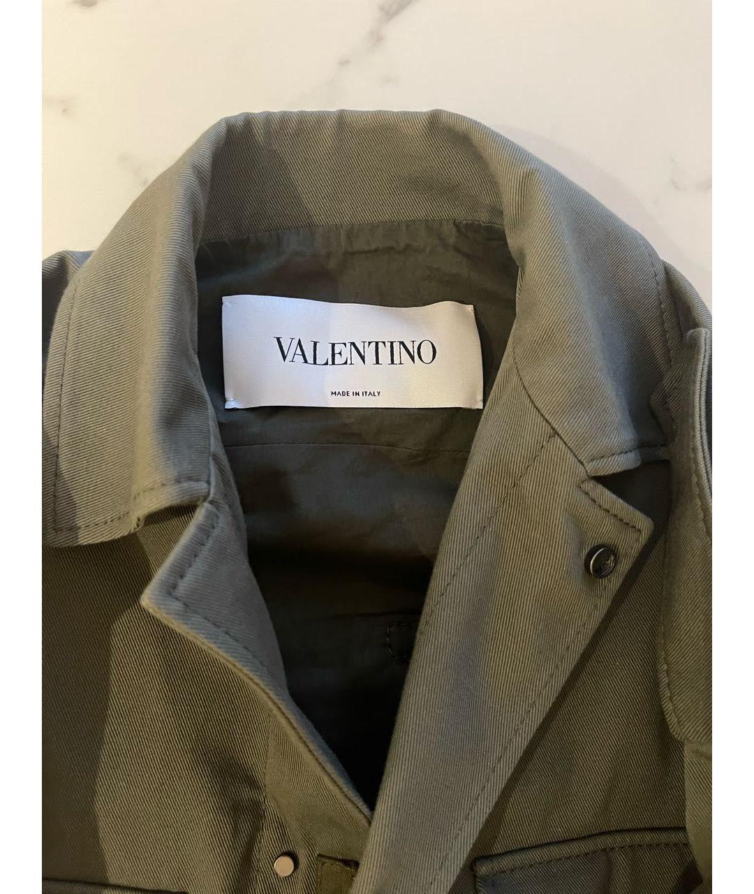 VALENTINO Хаки хлопковый жакет/пиджак, фото 8