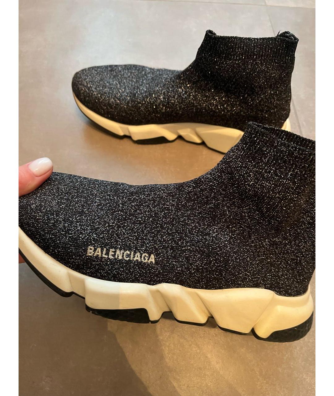 BALENCIAGA Черные текстильные кроссовки, фото 5