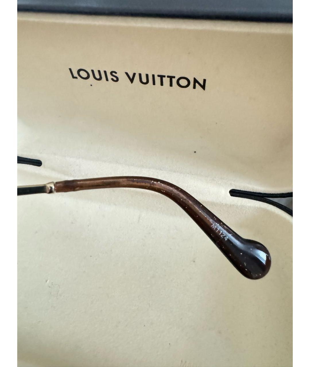 LOUIS VUITTON PRE-OWNED Золотые металлические солнцезащитные очки, фото 8