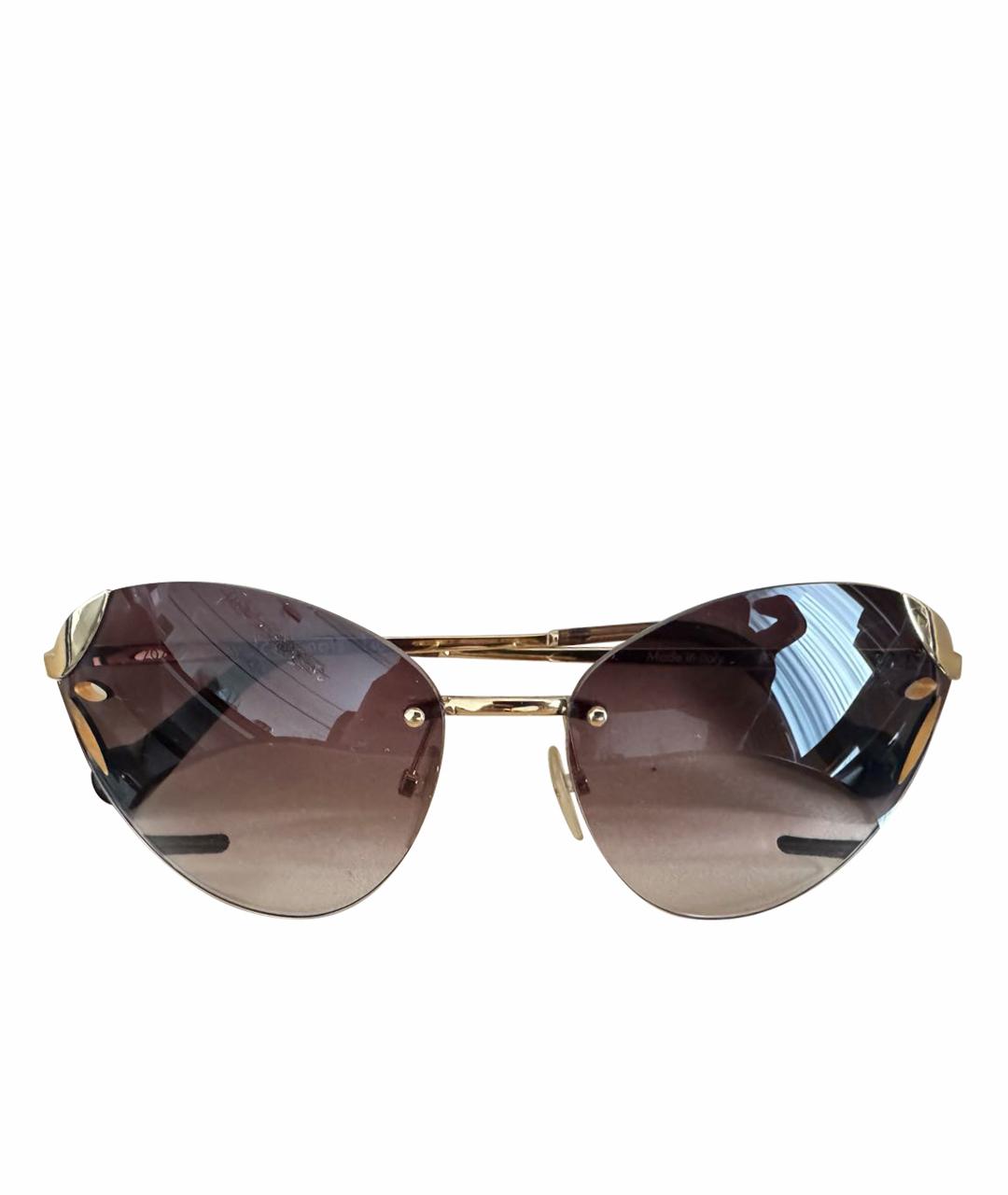 LOUIS VUITTON PRE-OWNED Золотые металлические солнцезащитные очки, фото 1