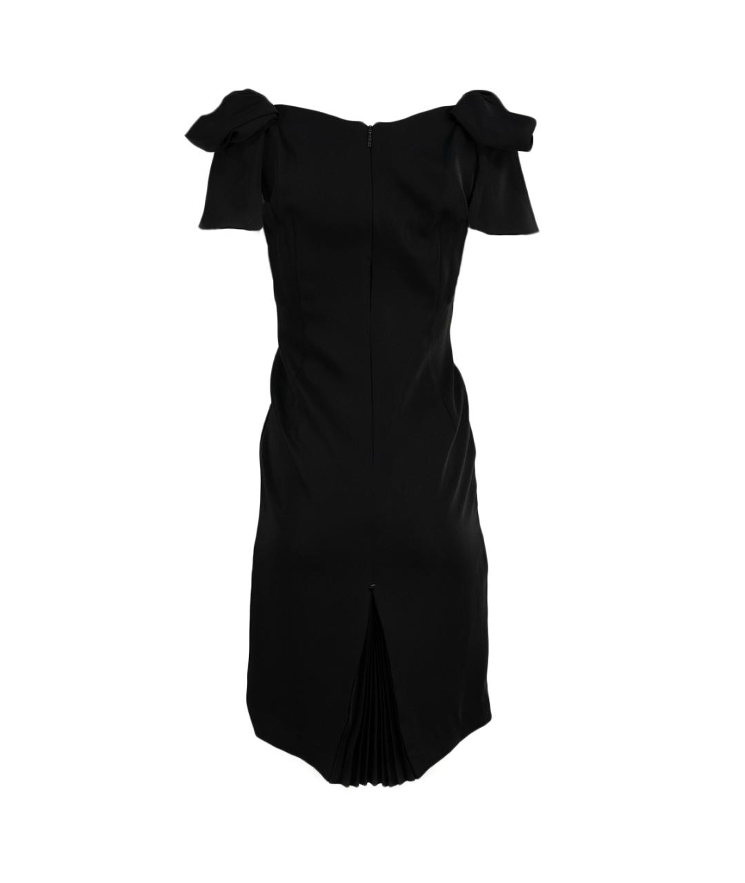 CAROLINA HERRERA Черное шелковое коктейльное платье, фото 2