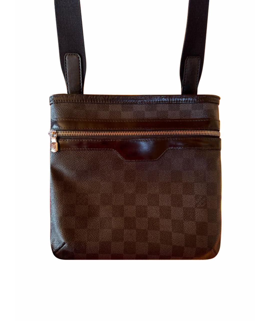 LOUIS VUITTON PRE-OWNED Черная кожаная сумка на плечо, фото 1