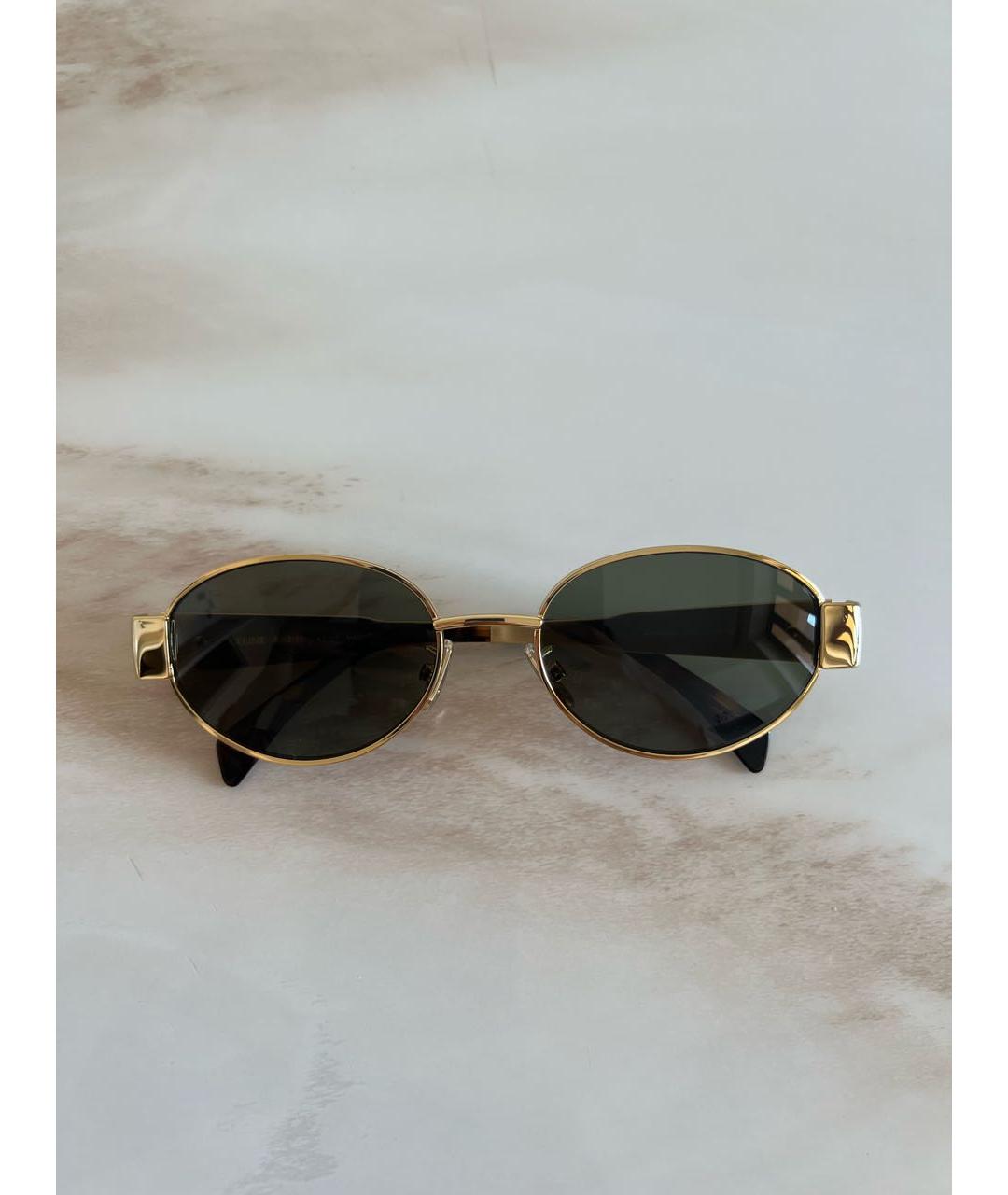 CELINE PRE-OWNED Черные металлические солнцезащитные очки, фото 6