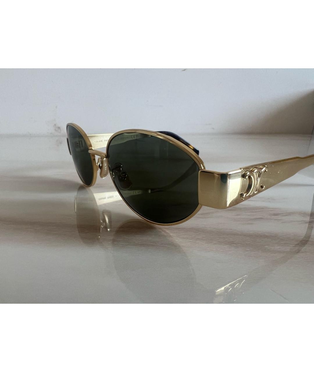 CELINE PRE-OWNED Черные металлические солнцезащитные очки, фото 3