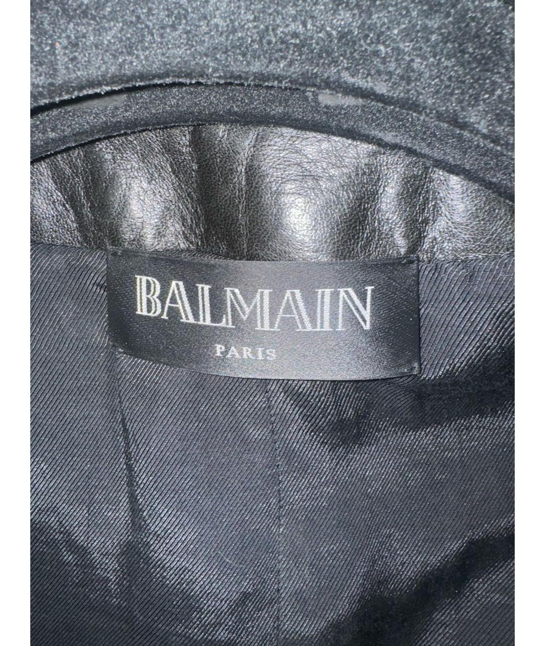 BALMAIN Черная кожаная куртка, фото 3