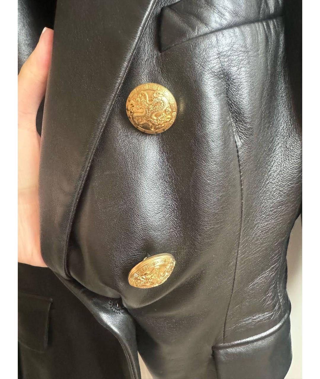 BALMAIN Черная кожаная куртка, фото 6