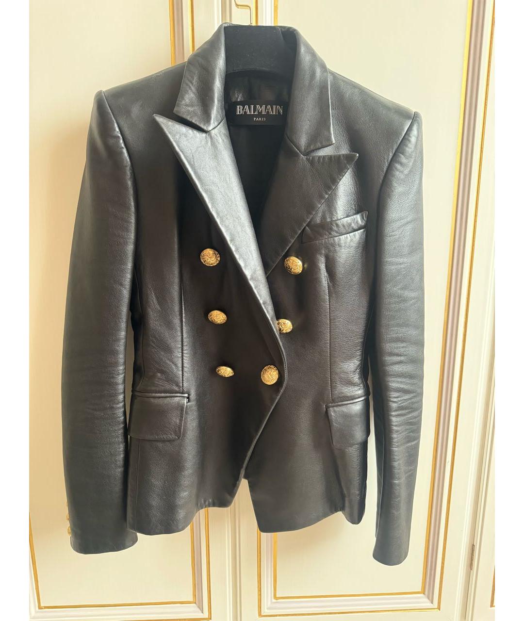 BALMAIN Черная кожаная куртка, фото 7