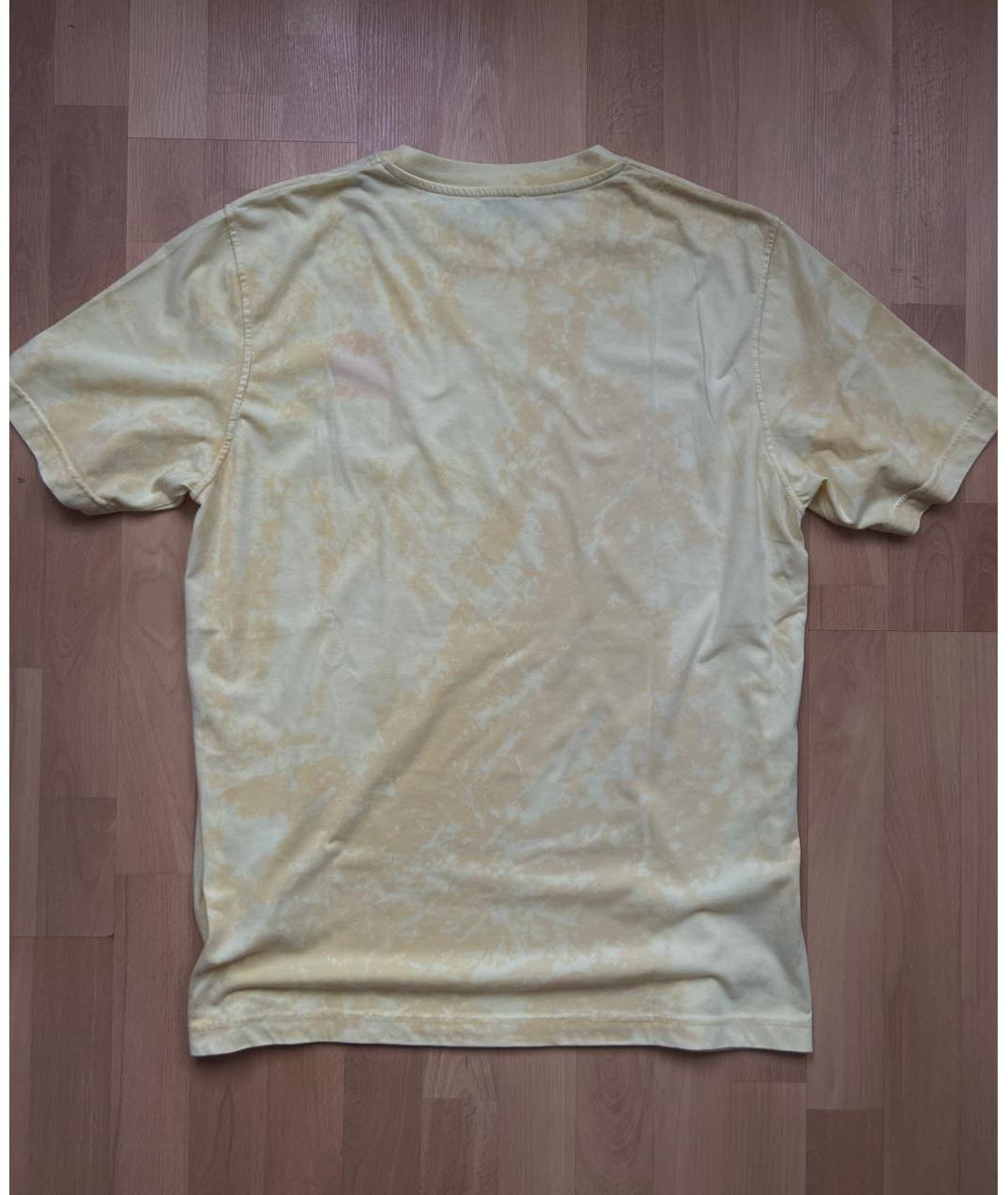 DIESEL Желтая хлопко-полиэстеровая футболка, фото 3