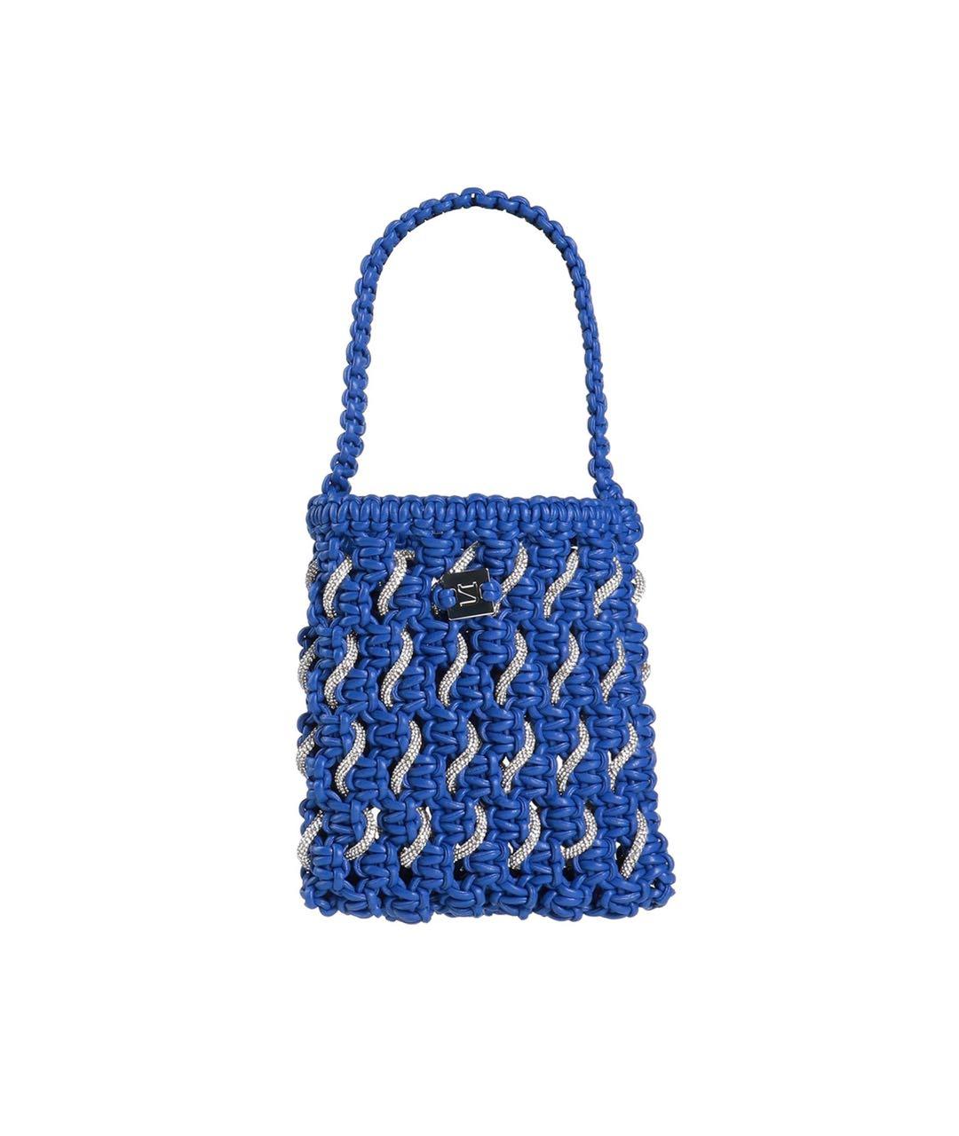 YUZEFI Синяя сумка тоут из искусственной кожи, фото 1
