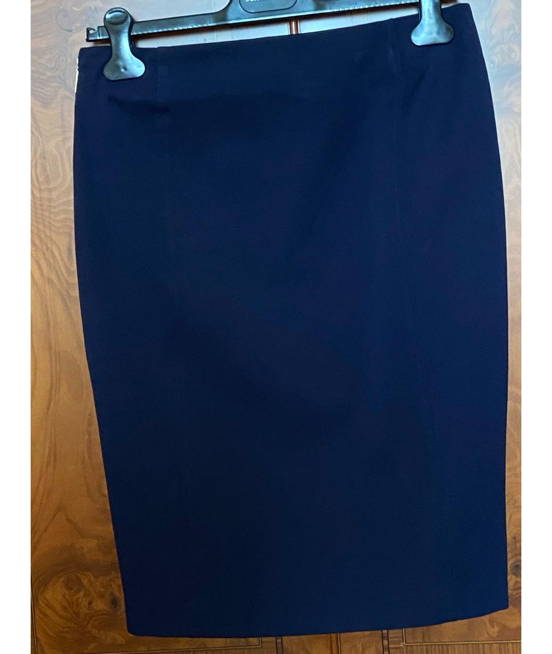 RALPH LAUREN Темно-синяя юбка миди, фото 2