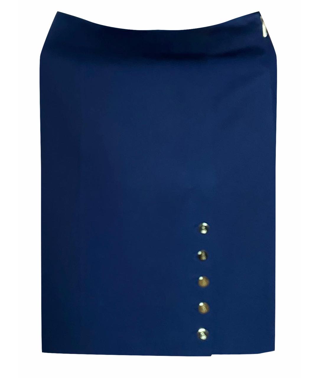 RALPH LAUREN Темно-синяя юбка миди, фото 1