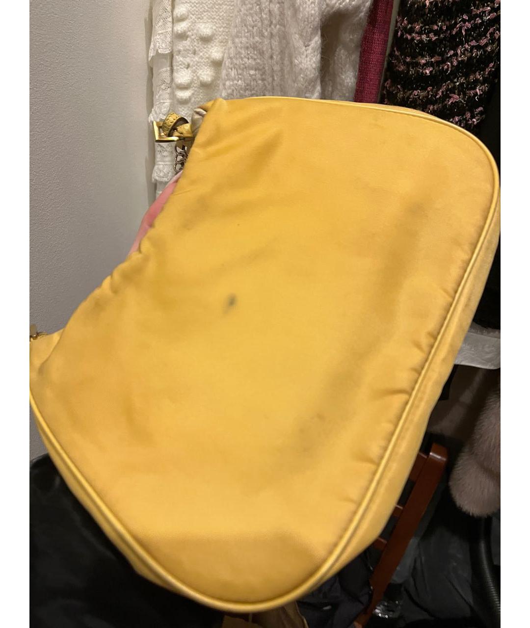 PRADA Желтая сумка через плечо, фото 3