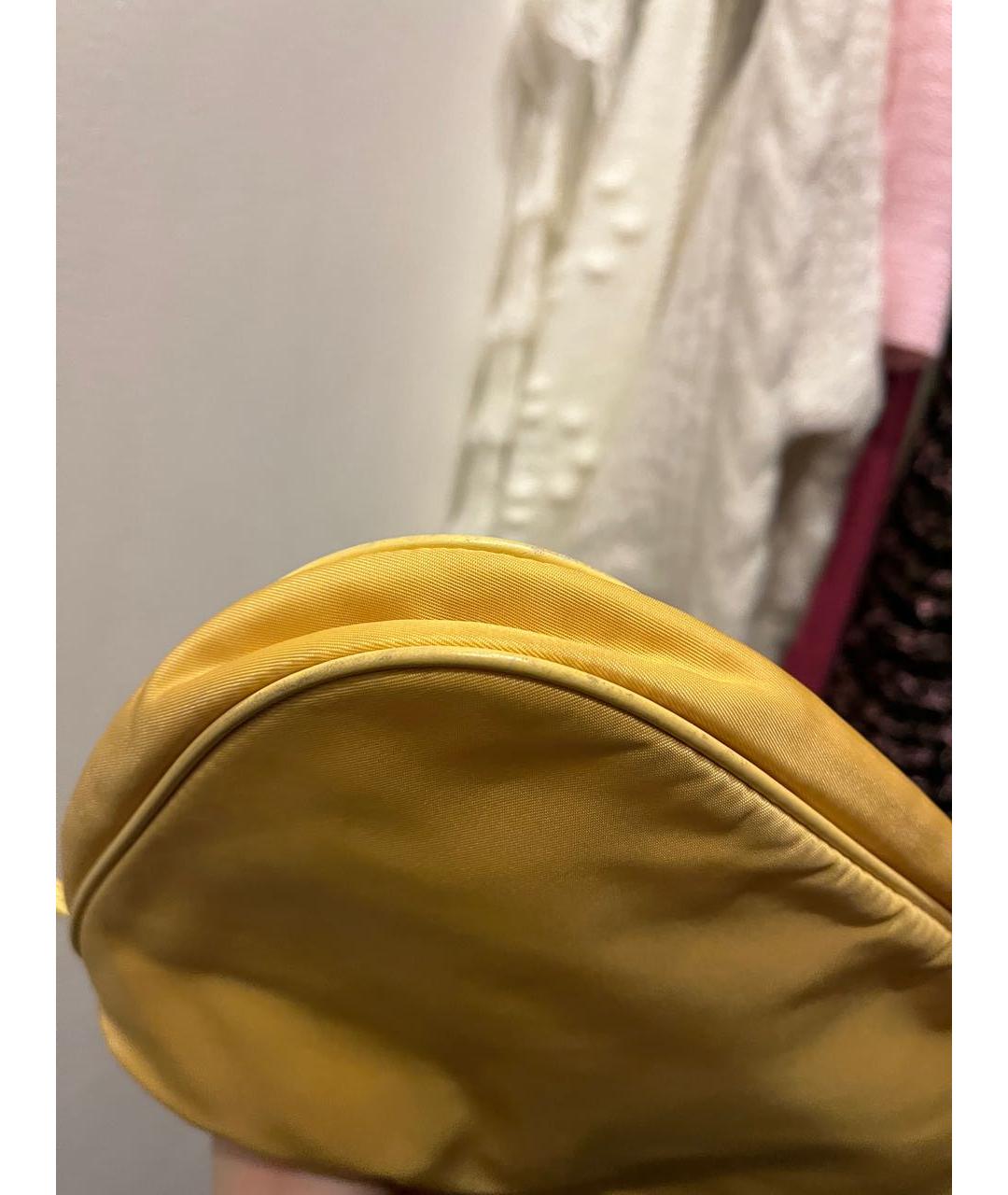 PRADA Желтая сумка через плечо, фото 4