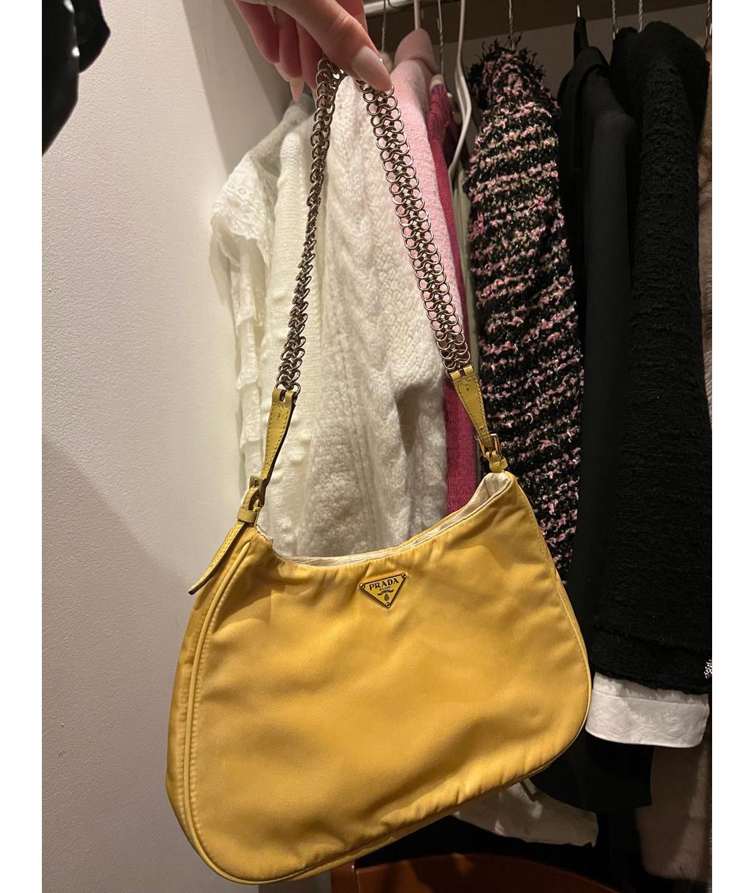 PRADA Желтая сумка через плечо, фото 9