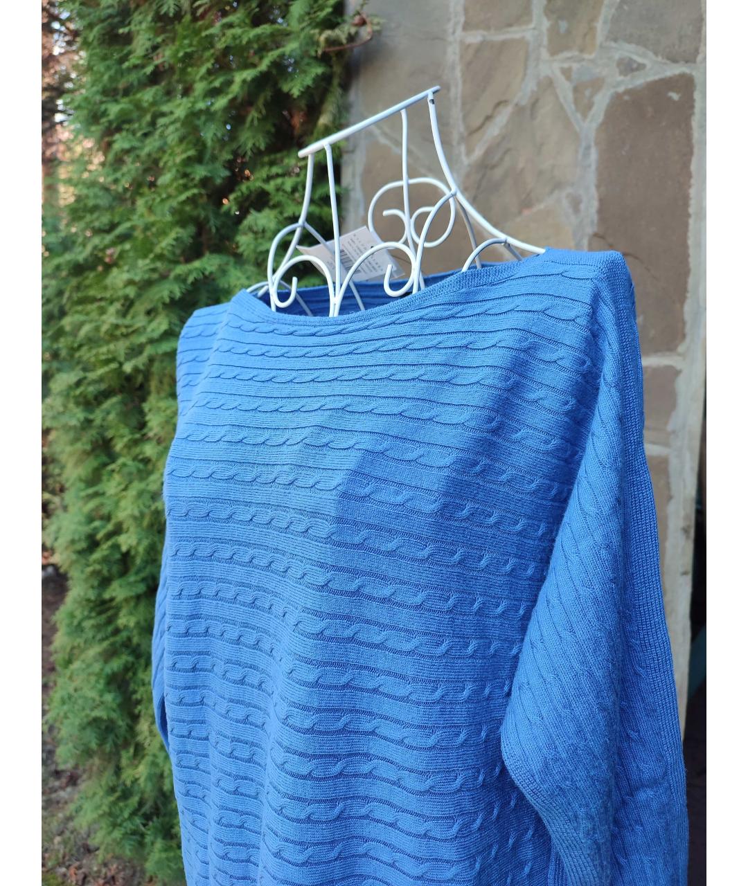 RALPH LAUREN Синий шелковый джемпер / свитер, фото 7