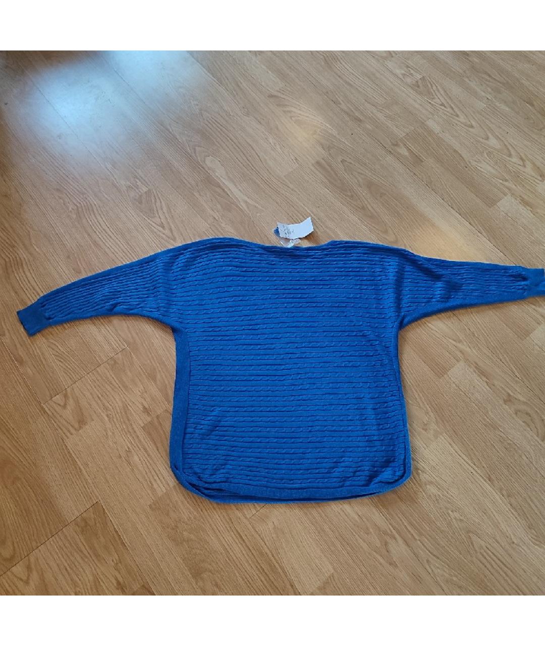 RALPH LAUREN Синий шелковый джемпер / свитер, фото 2