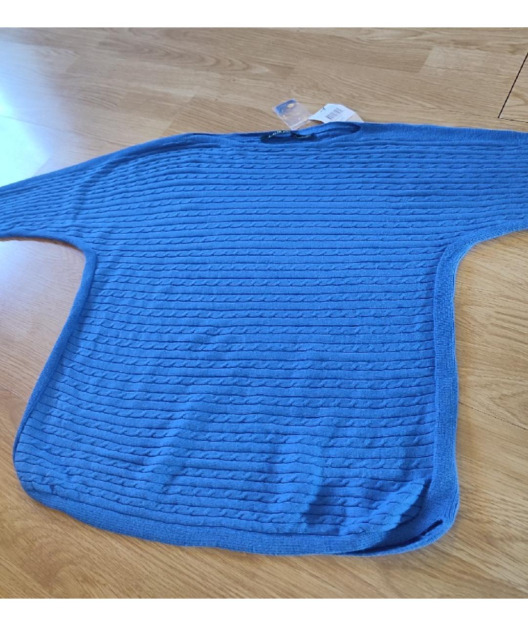 RALPH LAUREN Синий шелковый джемпер / свитер, фото 6