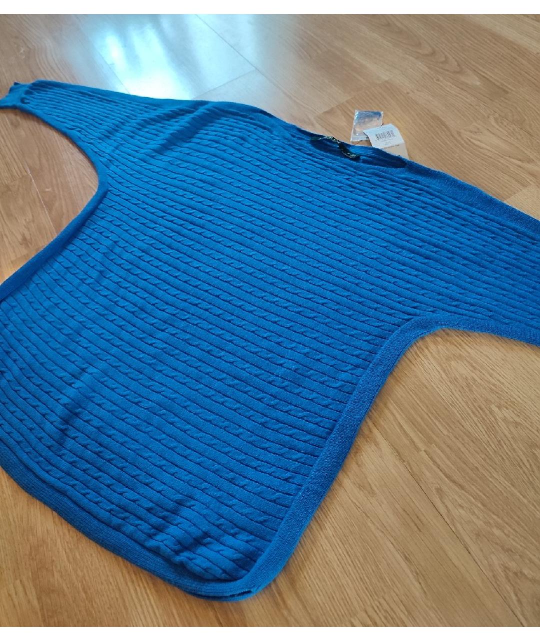 RALPH LAUREN Синий шелковый джемпер / свитер, фото 9