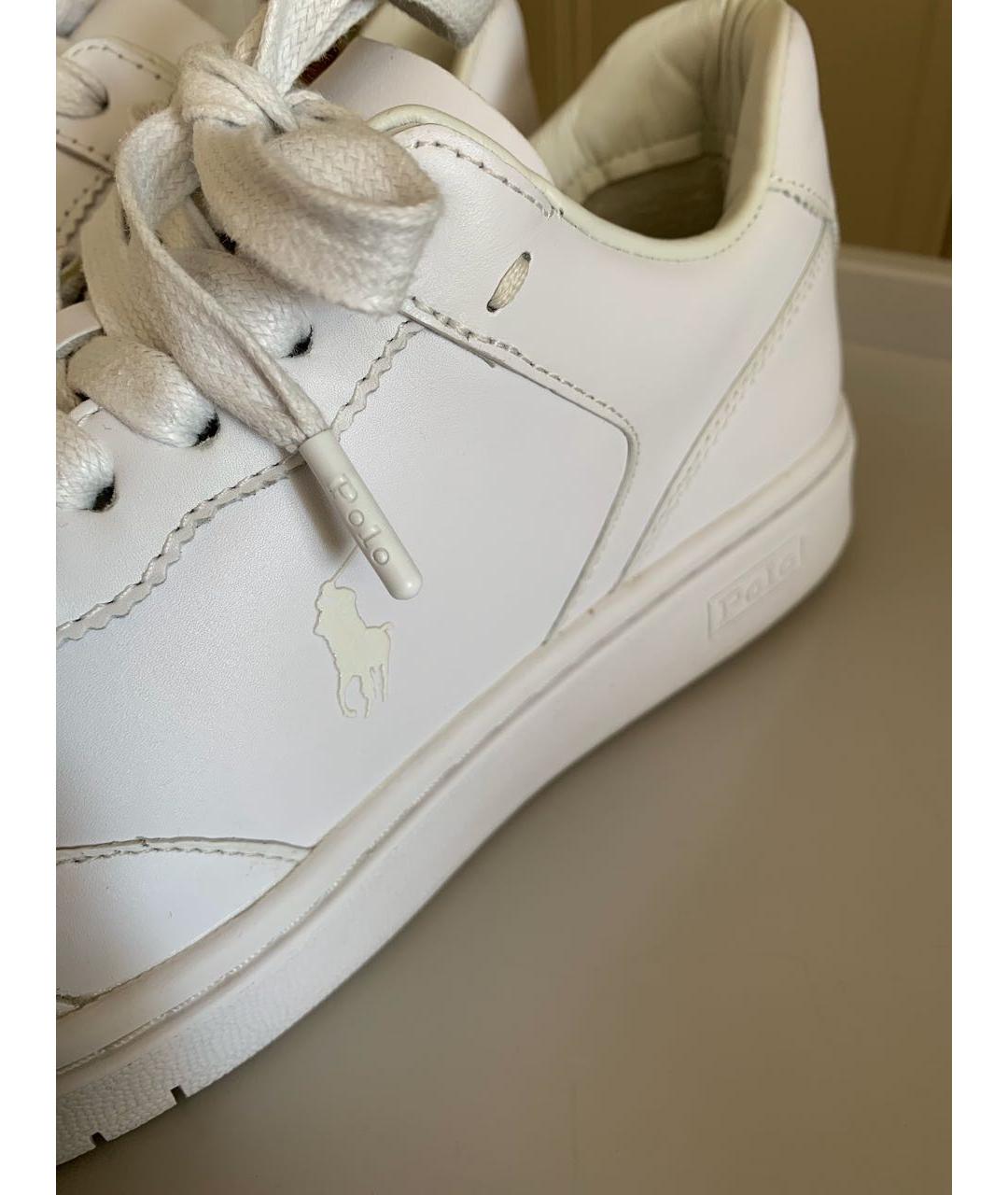 POLO RALPH LAUREN Белые кожаные кроссовки, фото 7