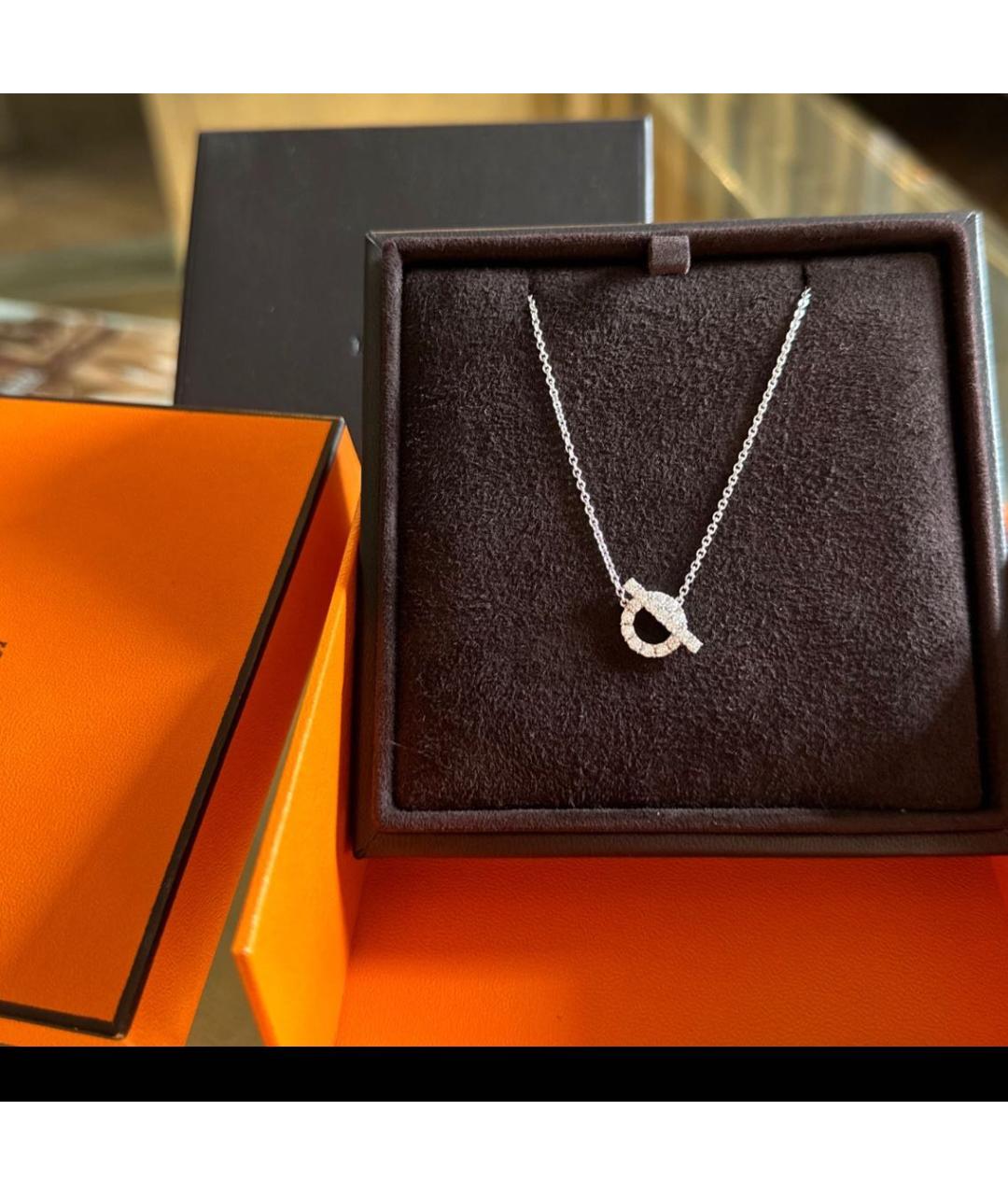 HERMES PRE-OWNED Серебряное колье из белого золота, фото 5