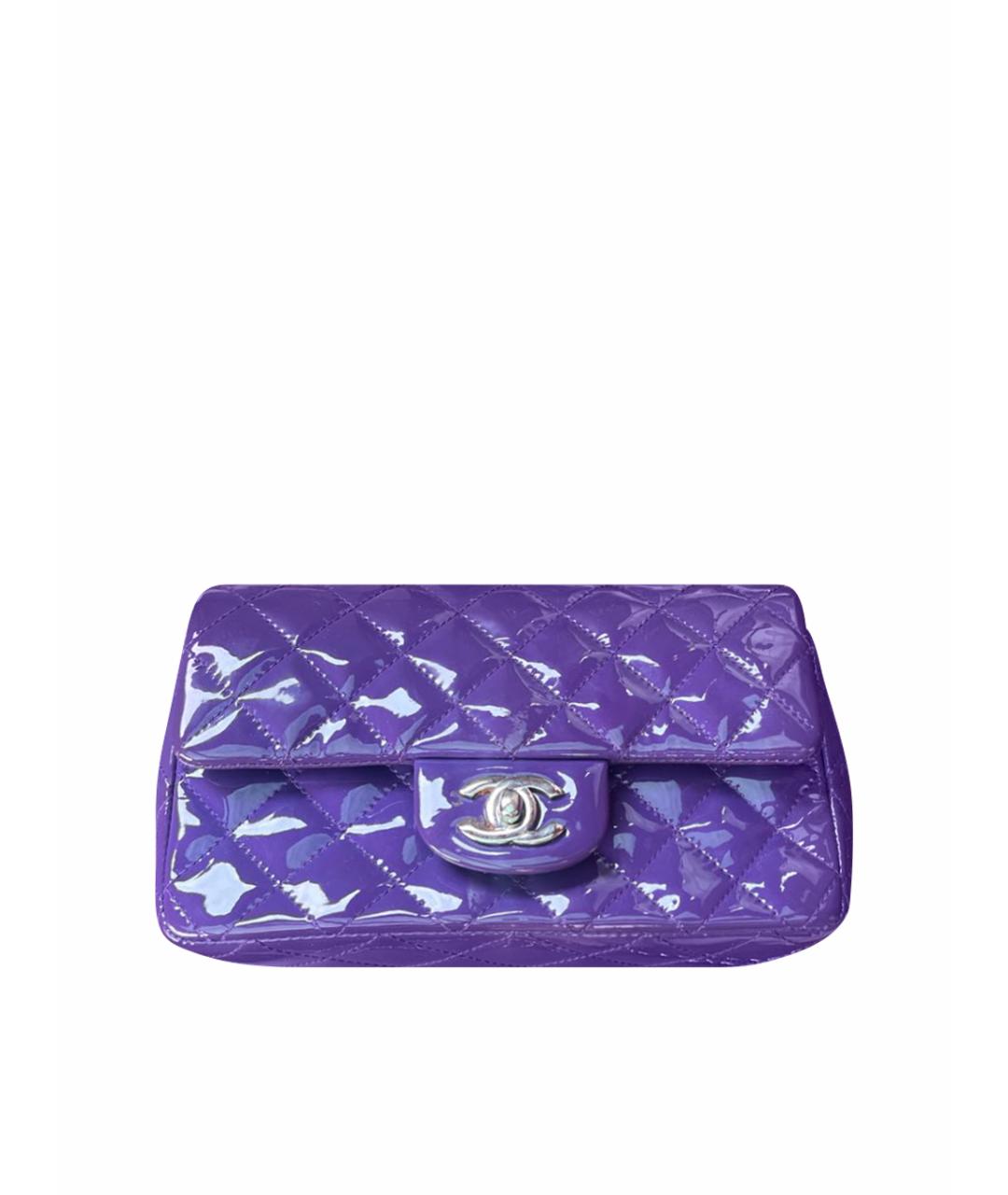CHANEL PRE-OWNED Фиолетовая сумка через плечо из лакированной кожи, фото 1
