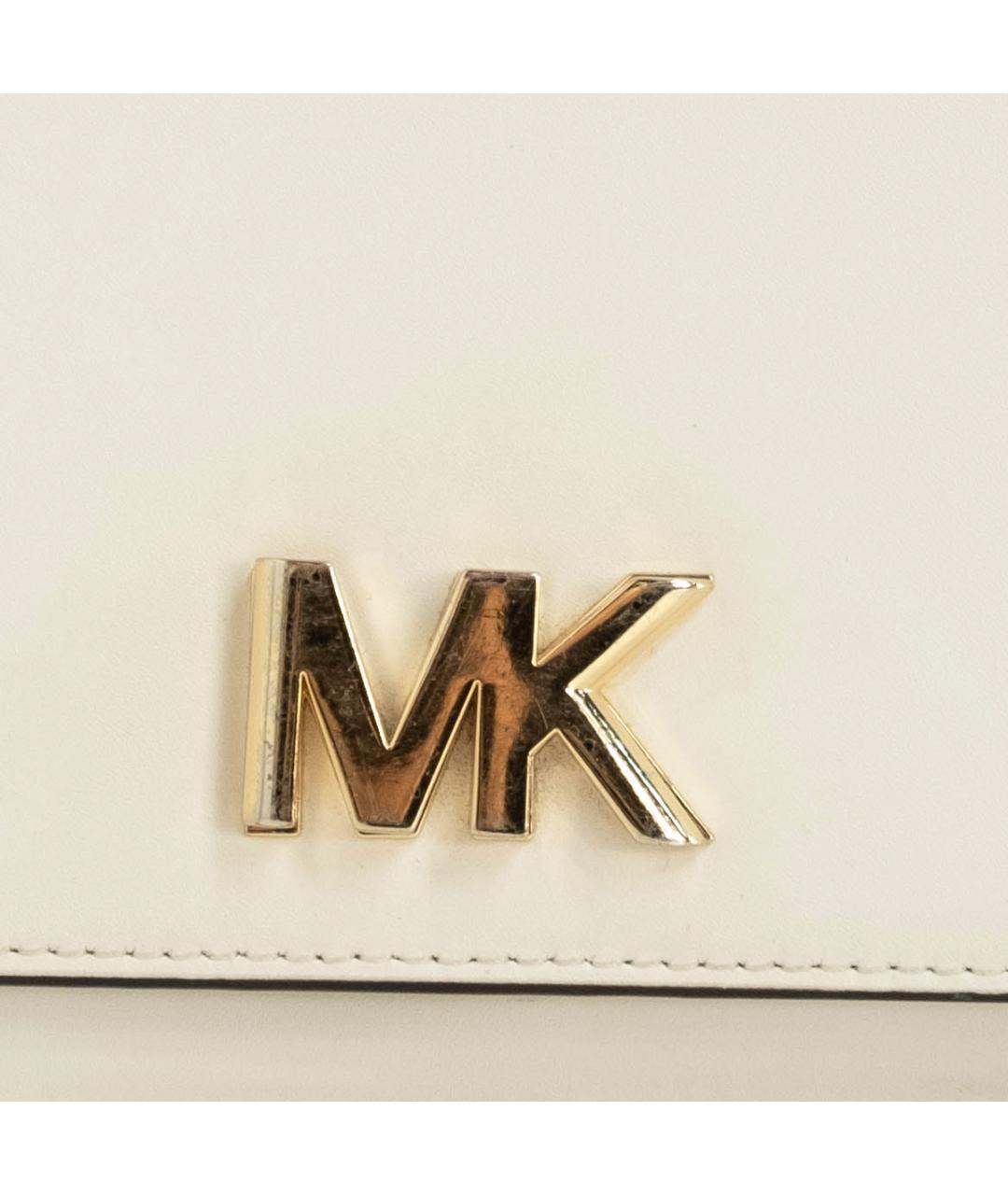 MICHAEL KORS Белая кожаная сумка через плечо, фото 4