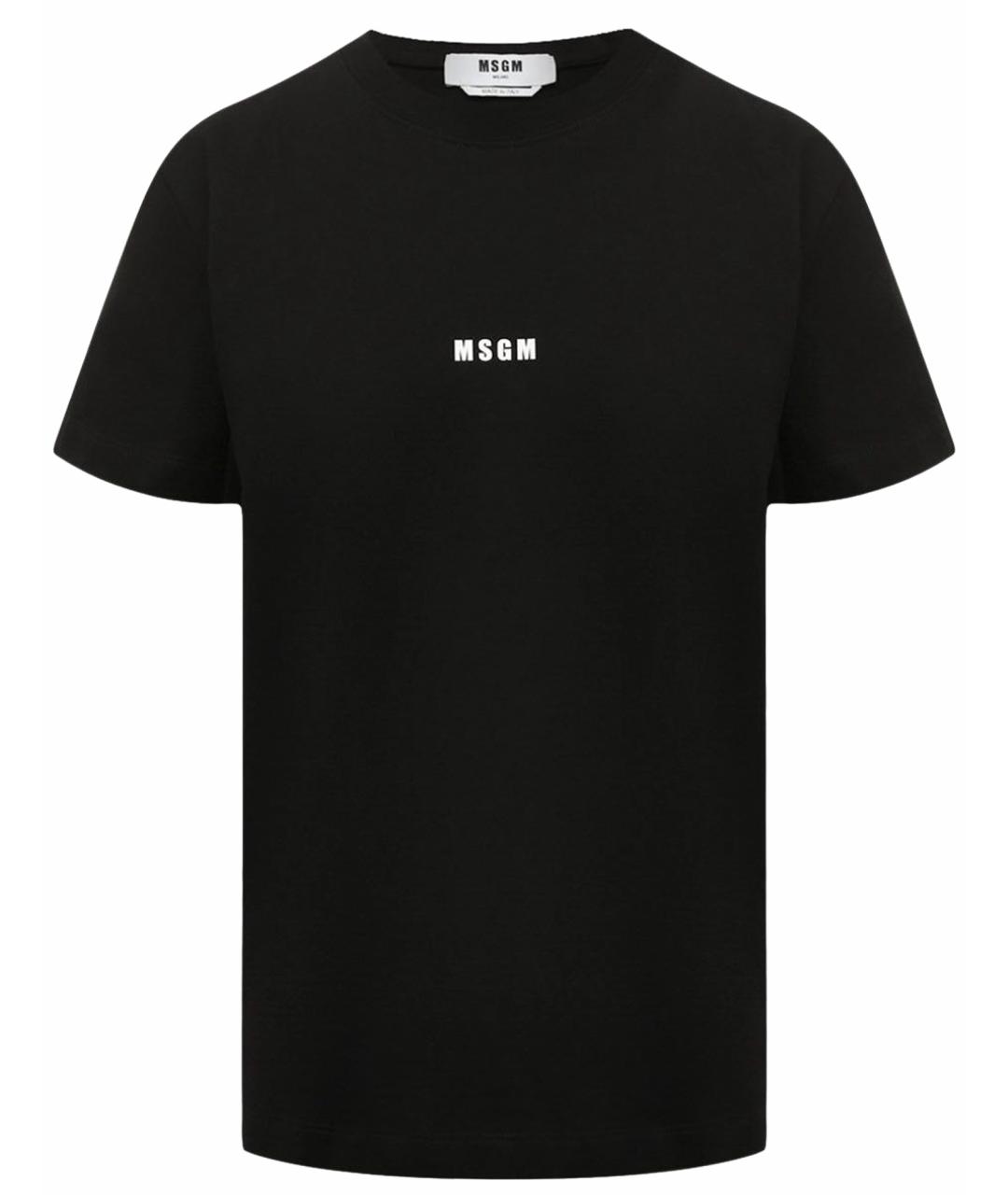MSGM Черная хлопковая футболка, фото 1