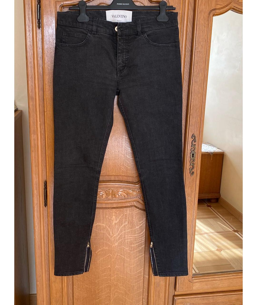 VALENTINO Черные хлопковые джинсы слим, фото 7