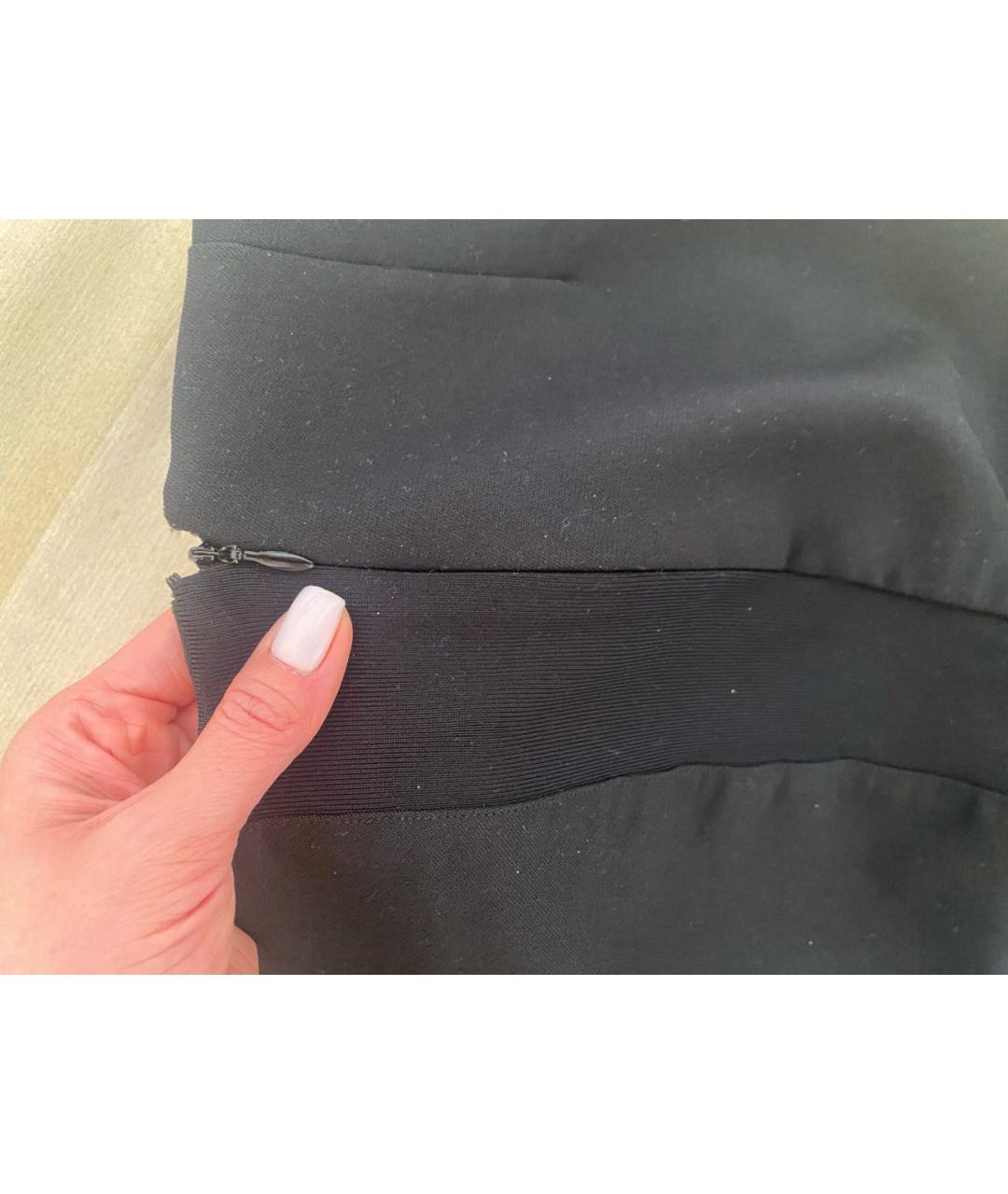 BALENCIAGA Черная полиэстеровая юбка миди, фото 4
