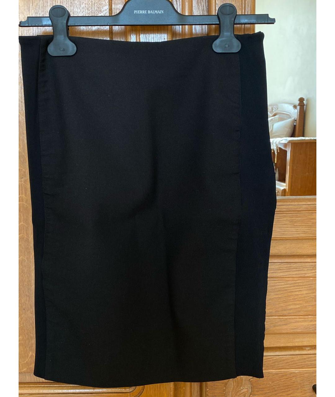 BALENCIAGA Черная полиэстеровая юбка миди, фото 7