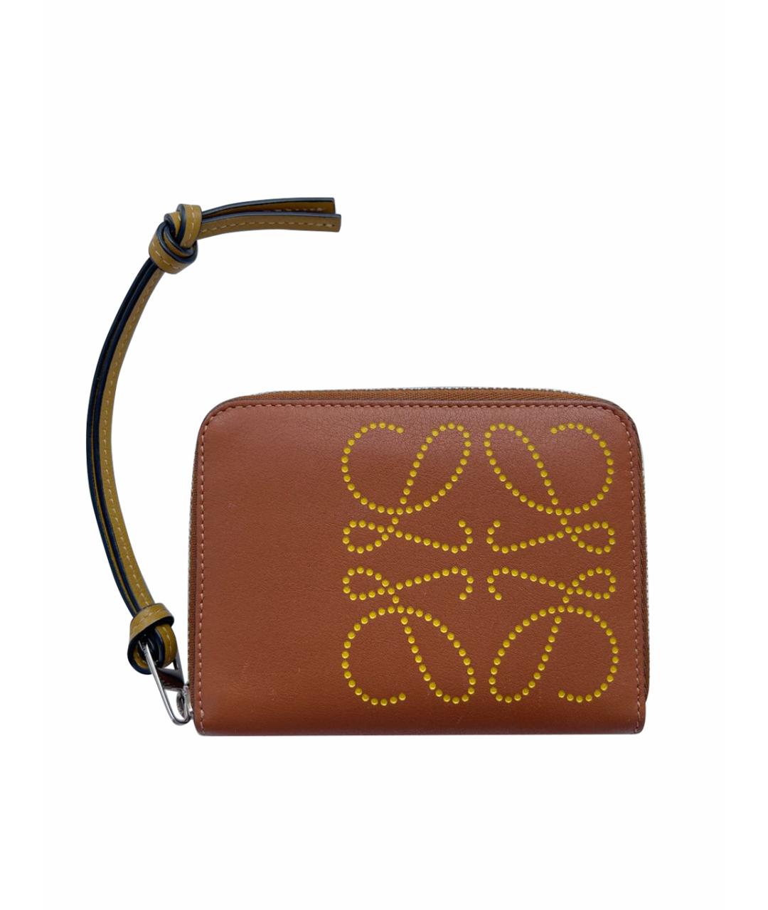 LOEWE Коричневый кожаный кошелек, фото 1