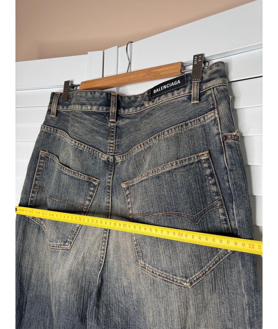BALENCIAGA Антрацитовые хлопковые прямые джинсы, фото 6