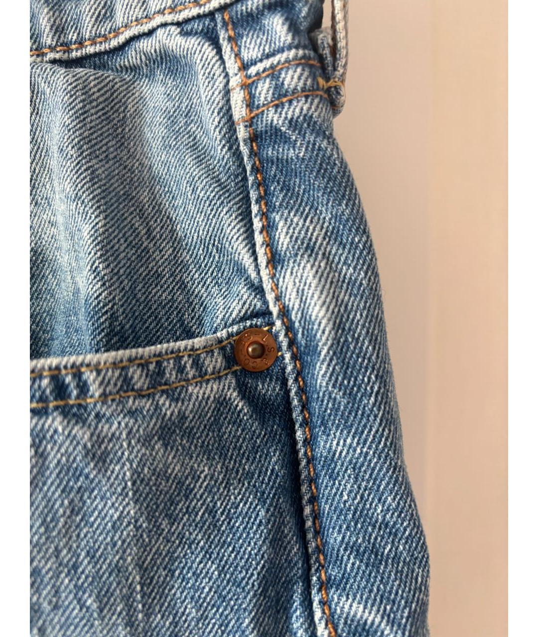 LEVI'S Голубые хлопковые прямые джинсы, фото 7