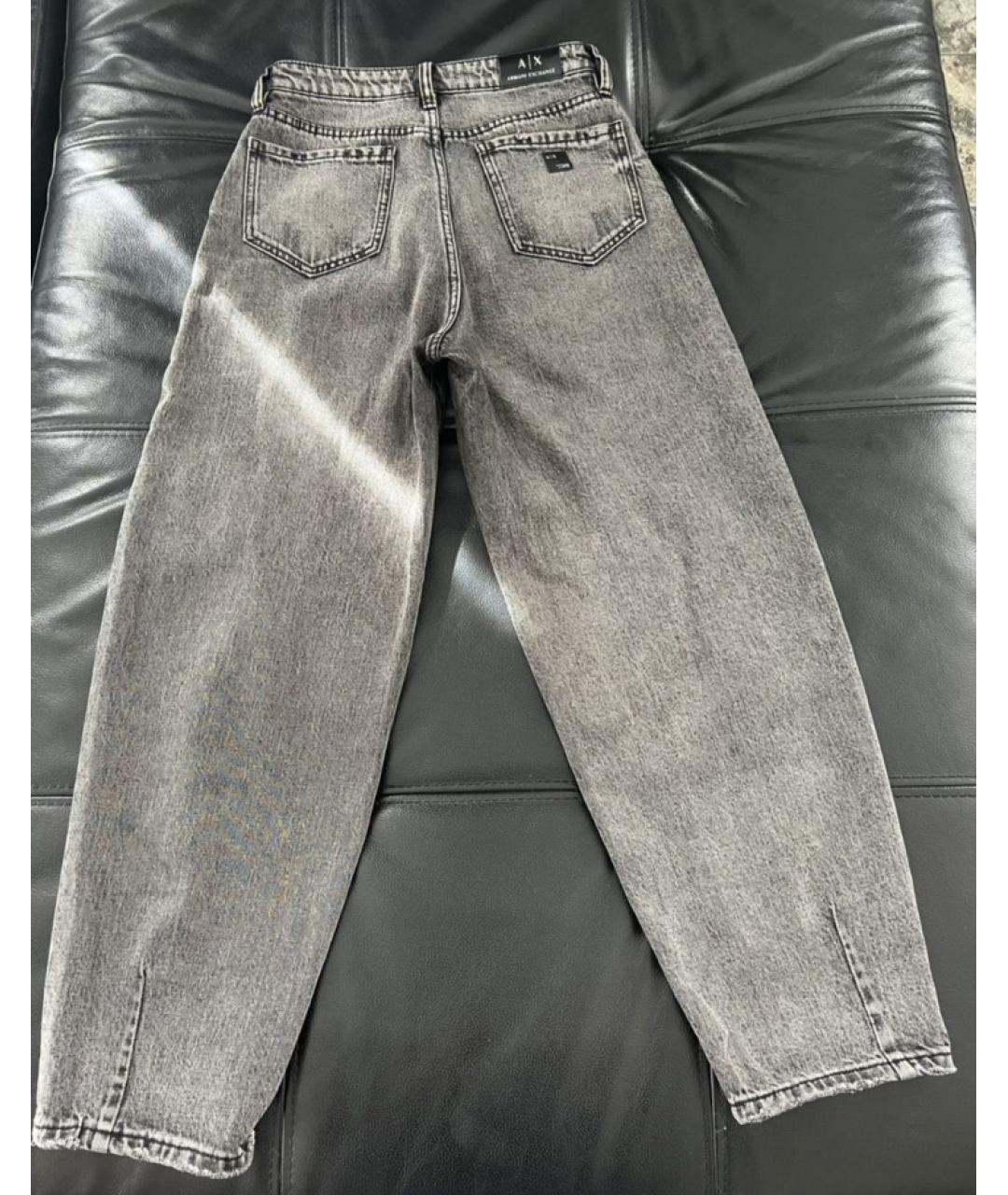 ARMANI EXCHANGE Черные хлопковые прямые джинсы, фото 2