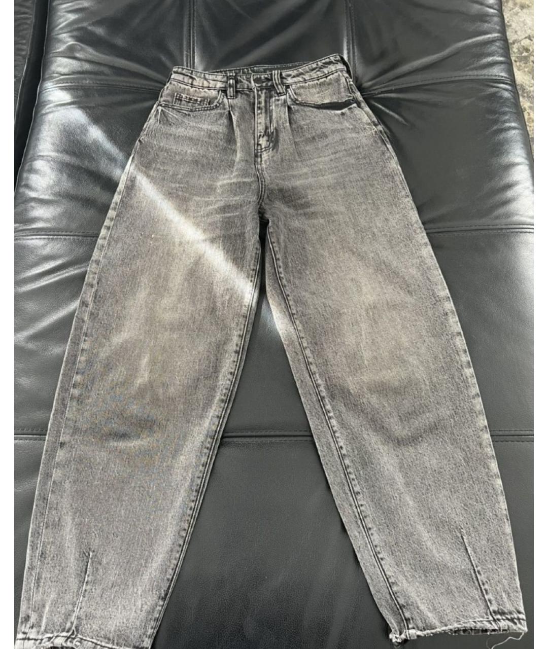 ARMANI EXCHANGE Черные хлопковые прямые джинсы, фото 6