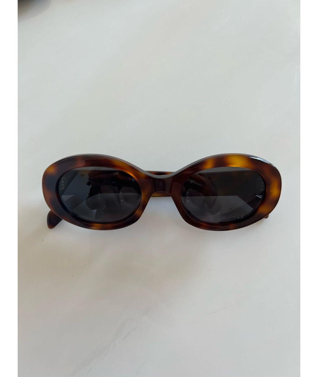 CELINE PRE-OWNED Коричневые солнцезащитные очки, фото 6