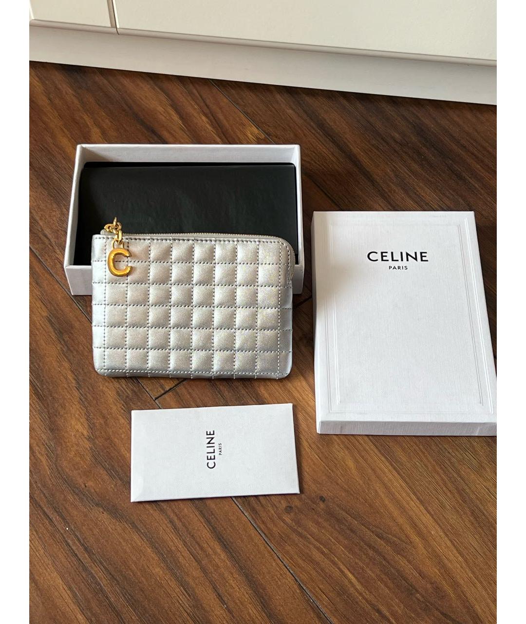 CELINE Серебрянный кожаный кошелек, фото 2