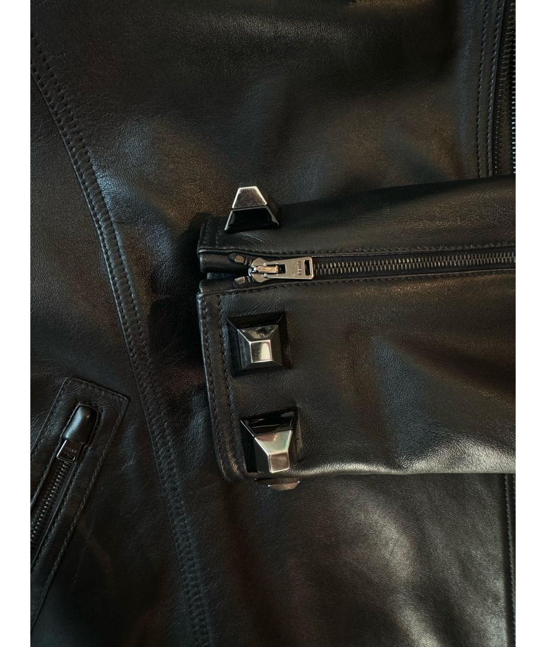 FENDI Черная кожаная куртка, фото 8