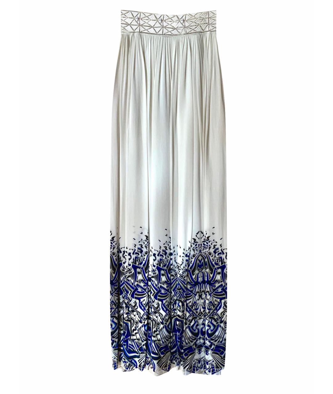 ZUHAIR MURAD Белая полиэстеровая юбка макси, фото 1
