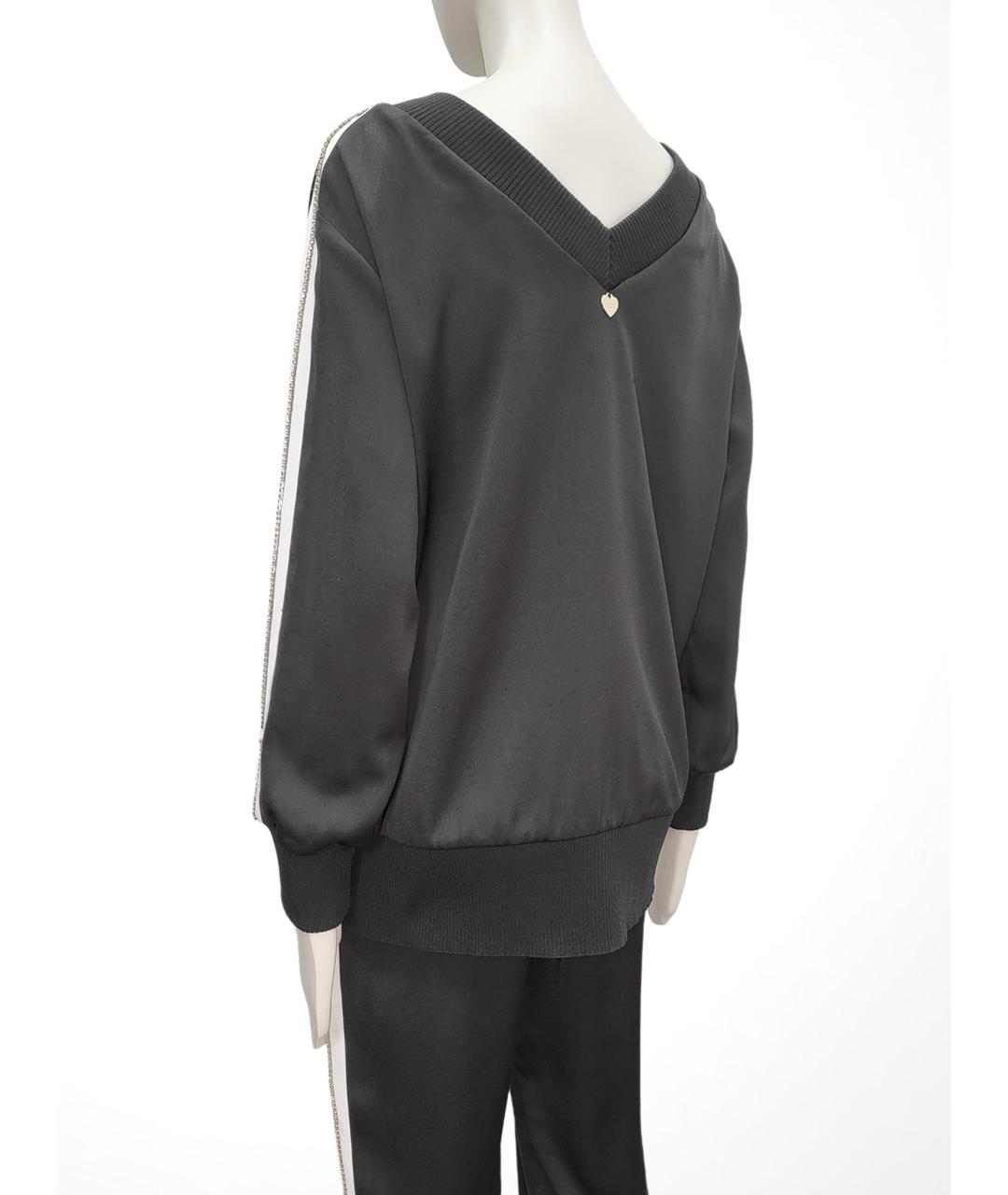 TWIN-SET Черный полиэстеровый костюм с брюками, фото 4