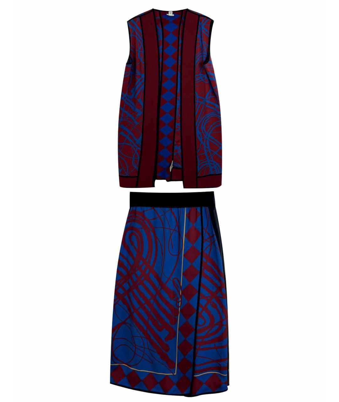 HERMES PRE-OWNED Синий шелковый костюм с юбками, фото 1