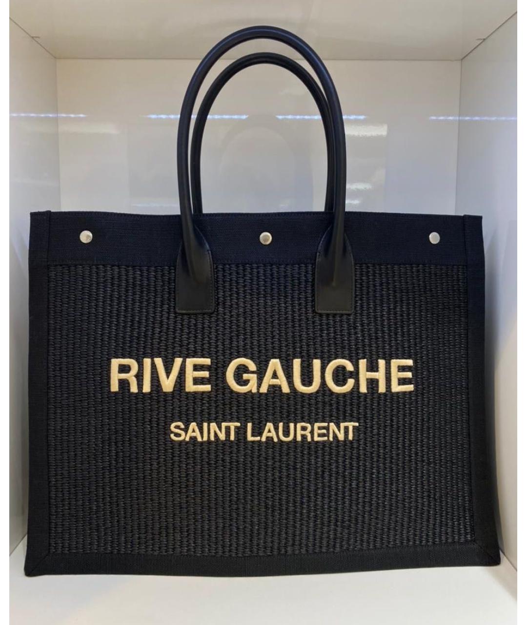 SAINT LAURENT Черная сумка тоут, фото 3