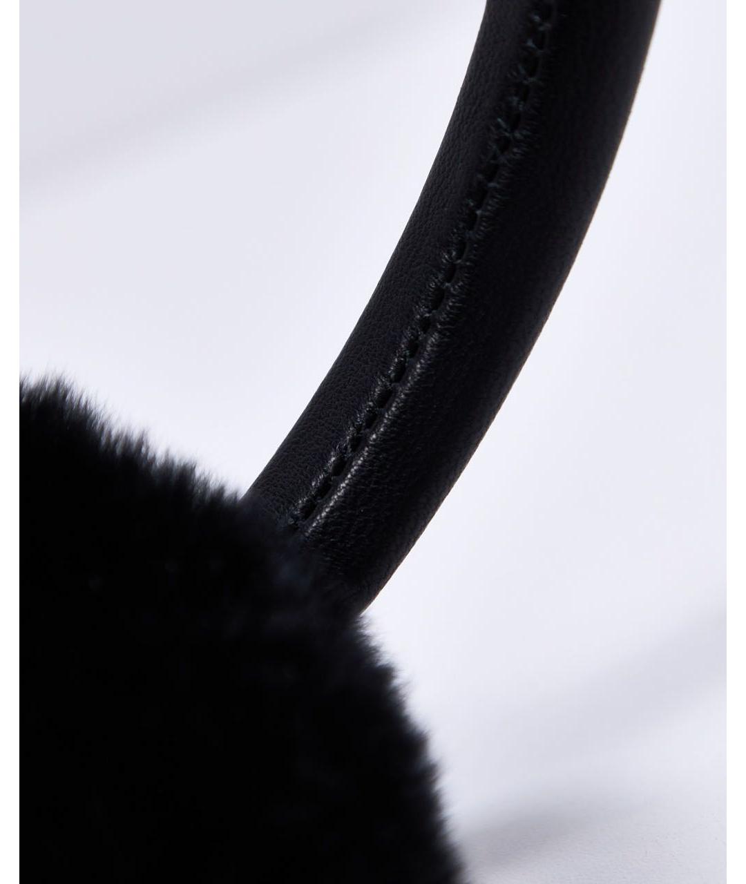 YVES SALOMON Черные кожаные наушники, фото 3